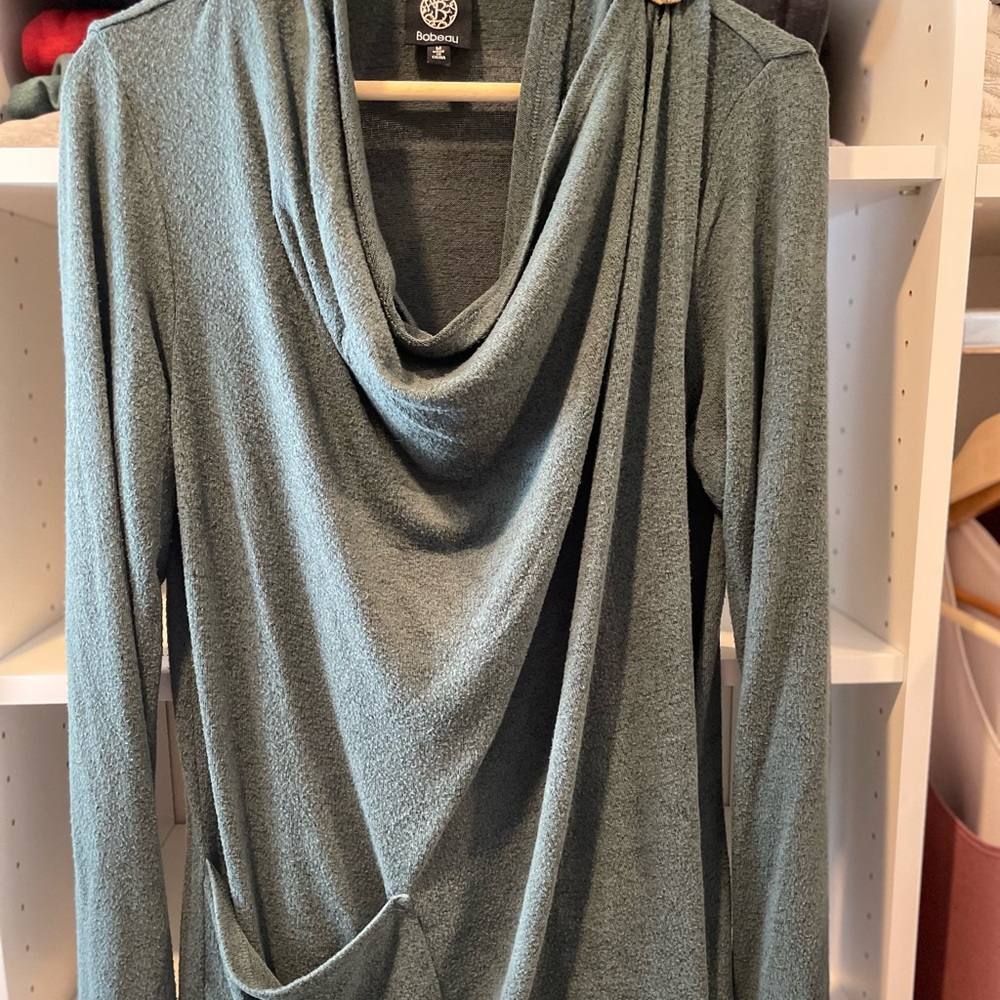 Bobeau Kirbee Button Detail Open Front Cardigan Stitch Fix